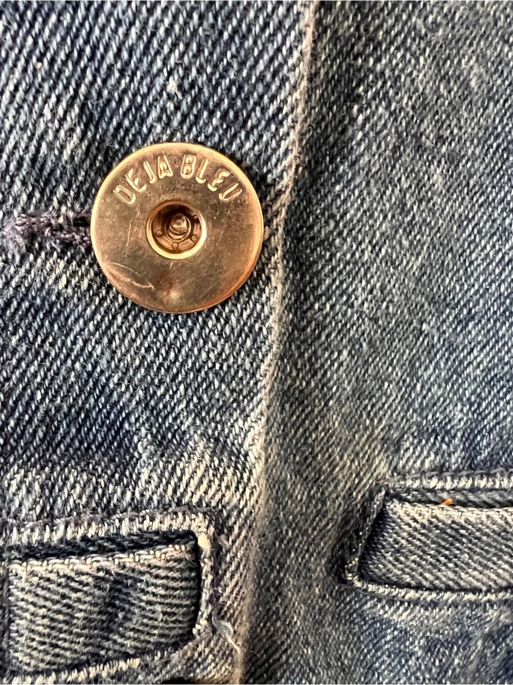 Denim Button-Front Jacket - Blue - Picture 8 of 10